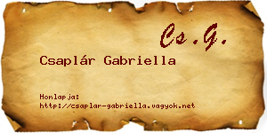 Csaplár Gabriella névjegykártya
