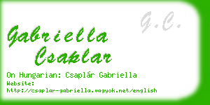 gabriella csaplar business card
