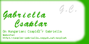 gabriella csaplar business card